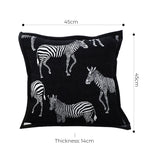 SOGA 45cm Black Light Luxury Zebra Cushion Decorative Square Pillow Living Room Home Decor