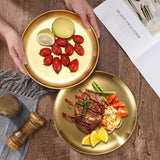 SOGA 26cm Premium Gold Grilling Plate - Durable, Heat-Resistant, Perfect for BBQs and Outdoor Cooking Kitchen Essential