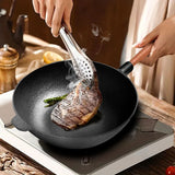 SOGA 31cm Commercial Cast Iron Wok FryPan Fry Pan