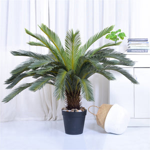 SOGA 2X 125cm Artificial Indoor Cycas Revoluta Cycad Sago Palm Fake Decoration Tree Pot Plant