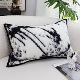 SOGA 35cm Throw Pillow  Black and White Leopard Thick Premium Polyester Fiber for Home Decor