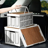 SOGA 34.5 cm 18L White Car & Camping Foldable Storage Box Crate Stackable Container with Handle