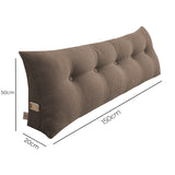 SOGA 150cm Coffee Triangular Wedge Bed Pillow Headboard Backrest Bedside Tatami Cushion Home Decor