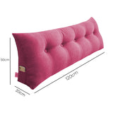 SOGA 4X 120cm Red Triangular Wedge Bed Pillow Headboard Backrest Bedside Tatami Cushion Home Decor