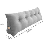 SOGA 2X 180cm Silver Triangular Wedge Bed Pillow Headboard Backrest Bedside Tatami Cushion Home Decor