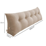 SOGA 4X 180cm Beige Triangular Wedge Bed Pillow Headboard Backrest Bedside Tatami Cushion Home Decor