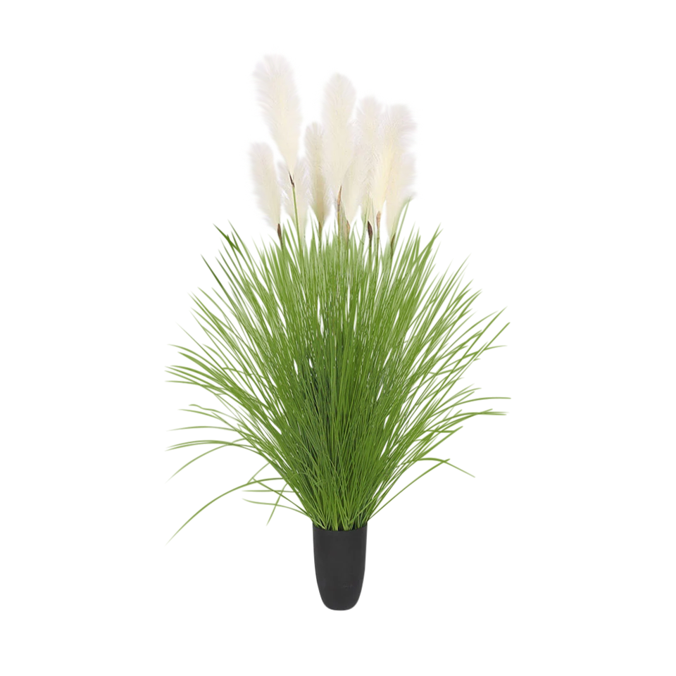 SOGA 4X 137cm Potted Tall Silk Fake Pampas Grass, Artificial Plants Reed Greenery Flowers, Home Decor