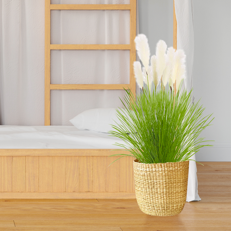 SOGA 4X 137cm Potted Tall Silk Fake Pampas Grass, Artificial Plants Reed Greenery Flowers, Home Decor