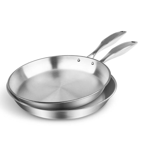 SOGA Stainless Steel Fry Pan 26cm 34cm Frying Pan Top Grade Induction Cooking