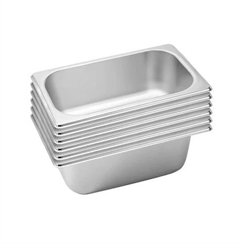 SOGA 6X Gastronorm GN Pan Full Size 1/3 GN Pan 10cm Deep Stainless Steel Tray