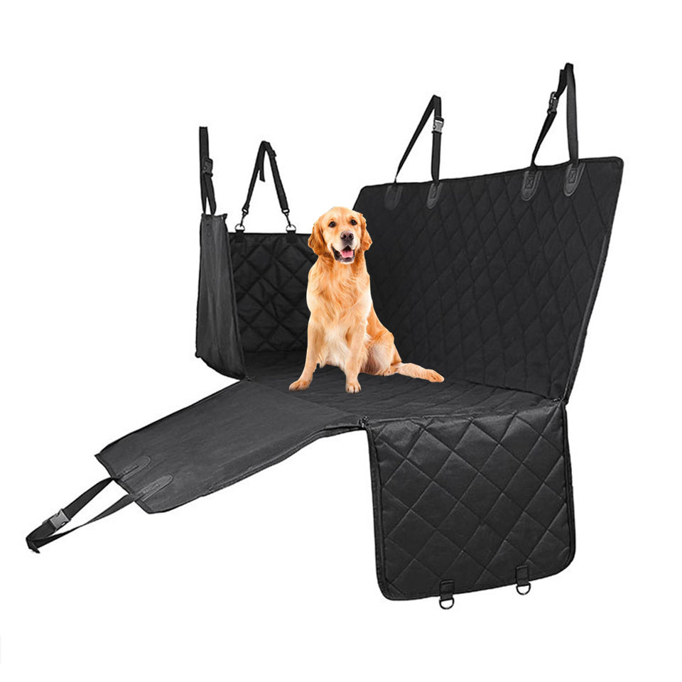 SOGA 600D Oxford Cloth Waterproof Dog Car Cover Back Seat Protector Hammock Non-Slip Pet Mat Black