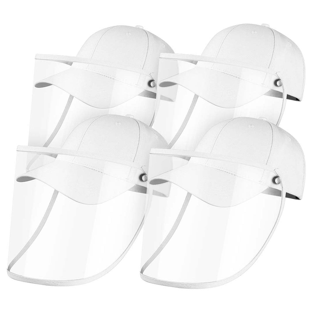 4X Outdoor Protection Hat Anti-Fog Pollution Dust Saliva Protective Cap Full Face Shield Cover Adult White