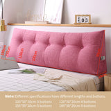 SOGA 2X 100cm Red Triangular Wedge Bed Pillow Headboard Backrest Bedside Tatami Cushion Home Decor