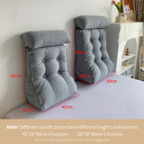 SOGA 4X 45cm Grey Triangular Wedge Lumbar Pillow Headboard Backrest Sofa Bed Cushion Home Decor