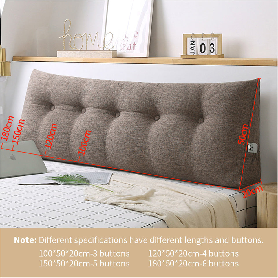 SOGA 4X 180cm Coffee Triangular Wedge Bed Pillow Headboard Backrest Bedside Tatami Cushion Home Decor