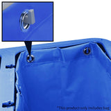 SOGA 2X Oxford Waterproof Reusable Janitor Housekeeping Cart Replacement Bag Blue