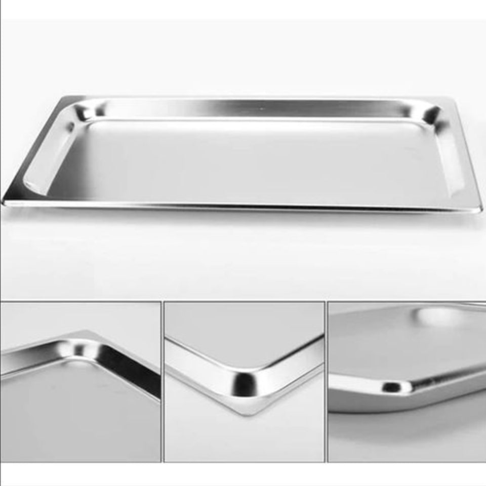 SOGA 2X Gastronorm GN Pan Full Size 1/1 GN Pan 2cm Deep Stainless Steel Tray