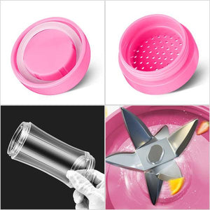 SOGA 380ml Portable Mini USB Rechargeable Handheld Fruit Mixer Juicer Pink