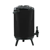 SOGA 4X 16L Stainless Steel Insulated Milk Tea Barrel Hot and Cold Beverage Dispenser Container with Faucet Black