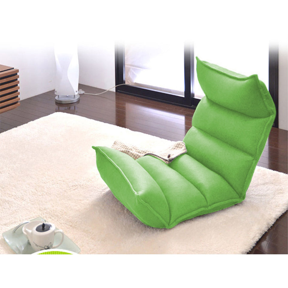 SOGA 4X Foldable Tatami Floor Sofa Bed Meditation Lounge Chair Recliner Lazy Couch Green