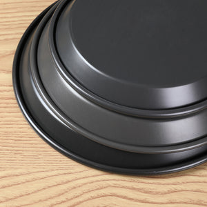 SOGA 6X 9-inch Round Black Steel Non-stick Pizza Tray Oven Baking Plate Pan