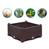 SOGA 2X 160cm Raised Planter Box Vegetable Herb Flower Outdoor Plastic Plants Garden Bed Deepen