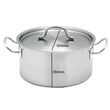 SOGA Stock Pot 83L Top Grade Thick Stainless Steel Stockpot 18/10