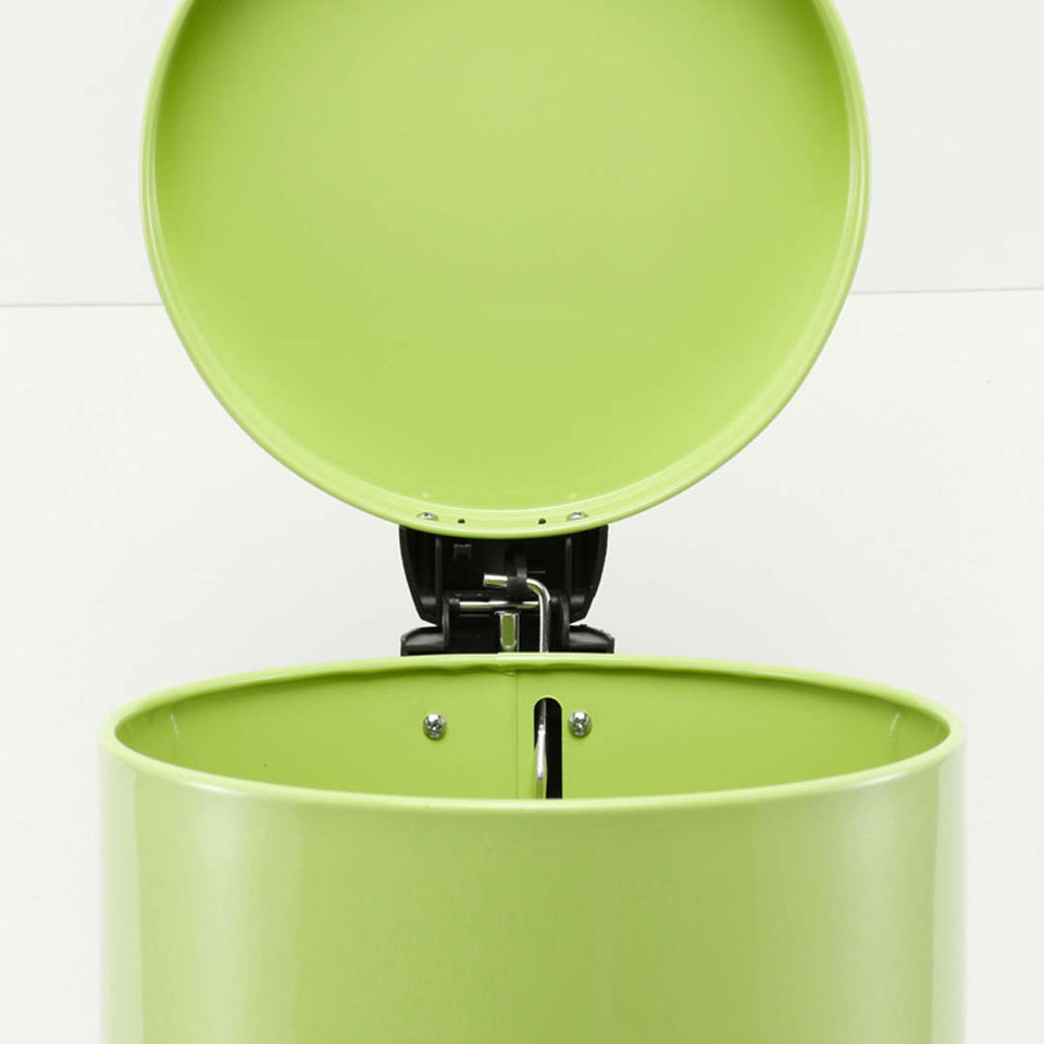 SOGA 2X Foot Pedal Stainless Steel Rubbish Recycling Garbage Waste Trash Bin Round 12L Green