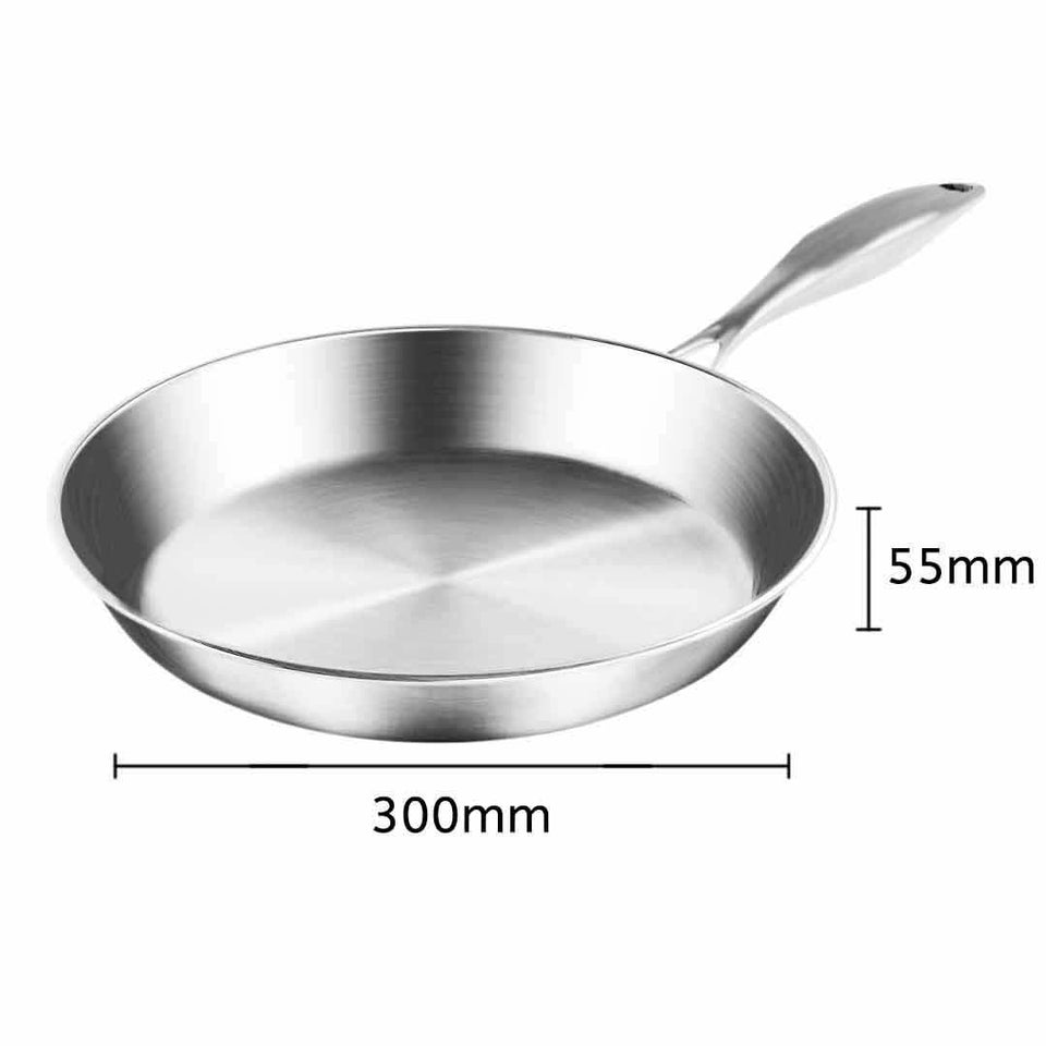 SOGA Electric Smart Induction Cooktop and 30cm Stainless Steel Fry Pan Cooking Frying Pan