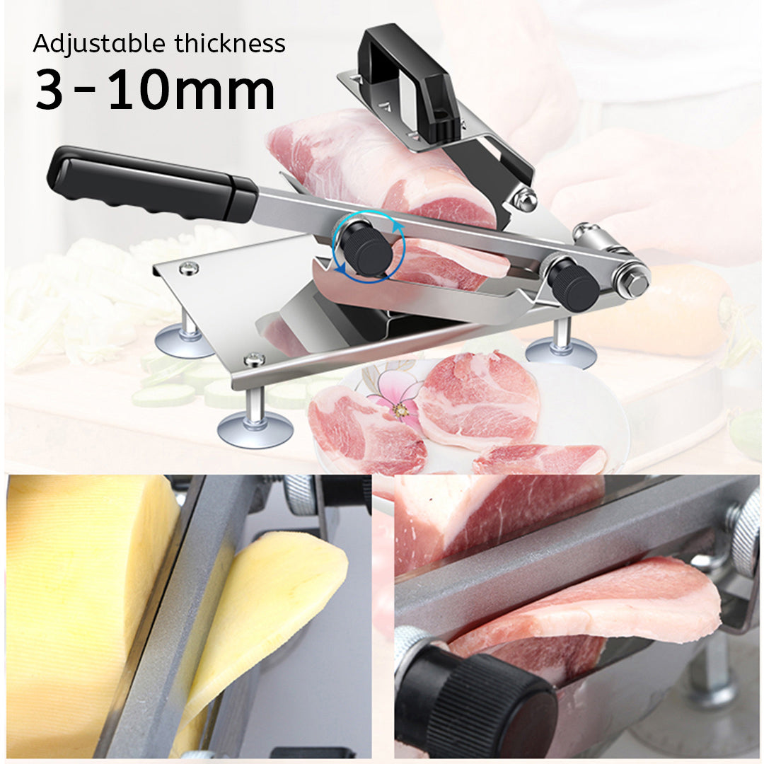 SOGA Manual Frozen Meat Slicer Handle Meat Cutting Machine 18/10