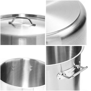 SOGA Stock Pot 71L Top Grade Thick Stainless Steel Stockpot 18/10