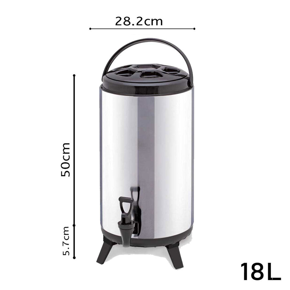 SOGA 18L Portable Insulated Cold/Heat Coffee Tea Beer Barrel Brew Pot With Dispenser