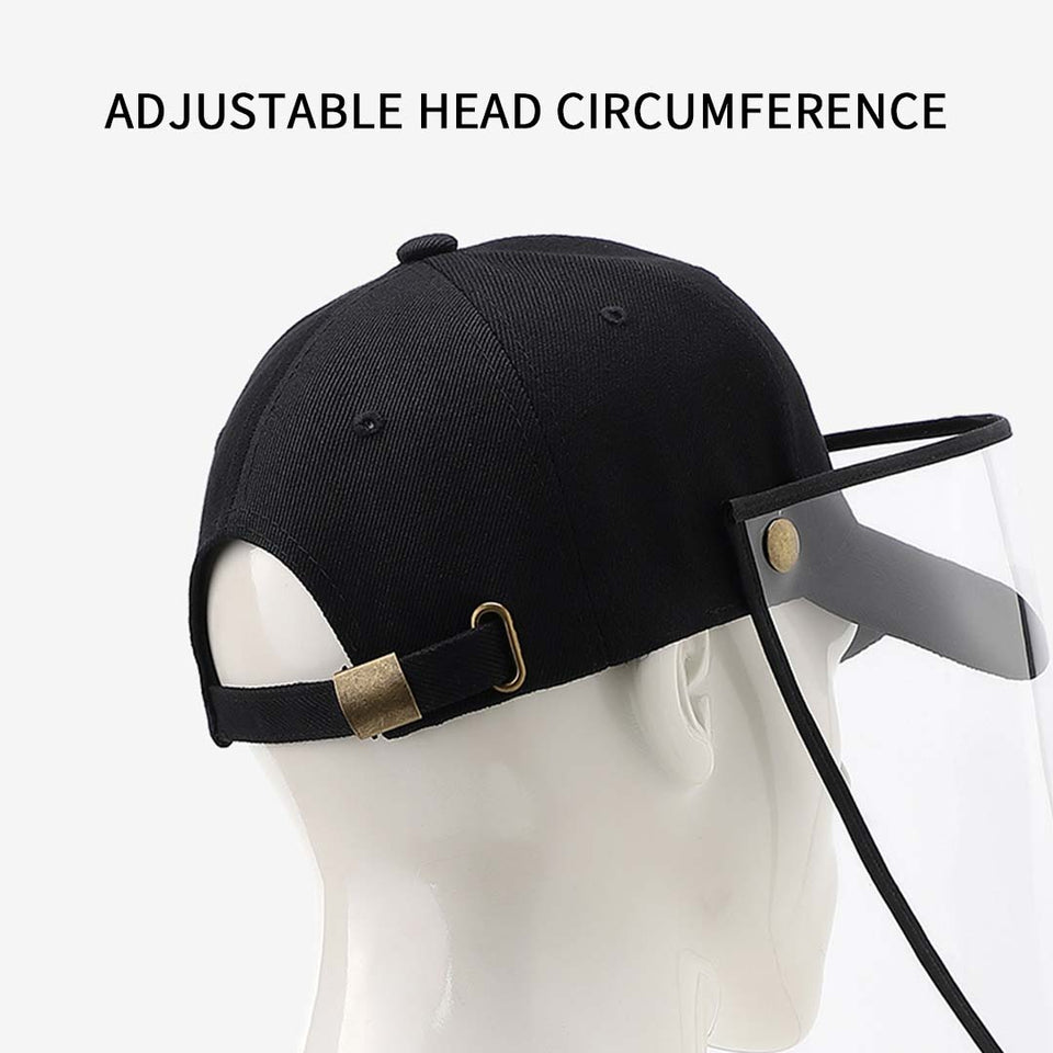 4X Outdoor Protection Hat Anti-Fog Pollution Dust Saliva Protective Cap Full Face Shield Cover Adult Black