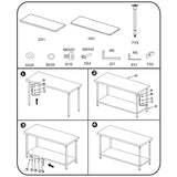 SOGA 2-Tier Commercial Catering Kitchen Stainless Steel Prep Work Bench Table 80*70*85cm