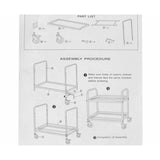 SOGA 2X 2 Tier 85x45x90cm Stainless Steel Drink Wine Food Utility Cart Medium