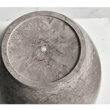 SOGA 27cm Rock Grey Round Resin Plant Flower Pot in Cement Pattern Planter Cachepot for Indoor Home Office