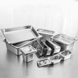 SOGA 2X Gastronorm GN Pan Full Size 1/3 GN Pan 20cm Deep Stainless Steel Tray