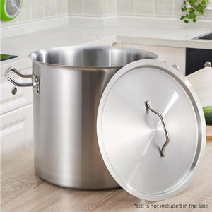 SOGA Stock Pot 143L Top Grade Thick Stainless Steel Stockpot 18/10 Without Lid