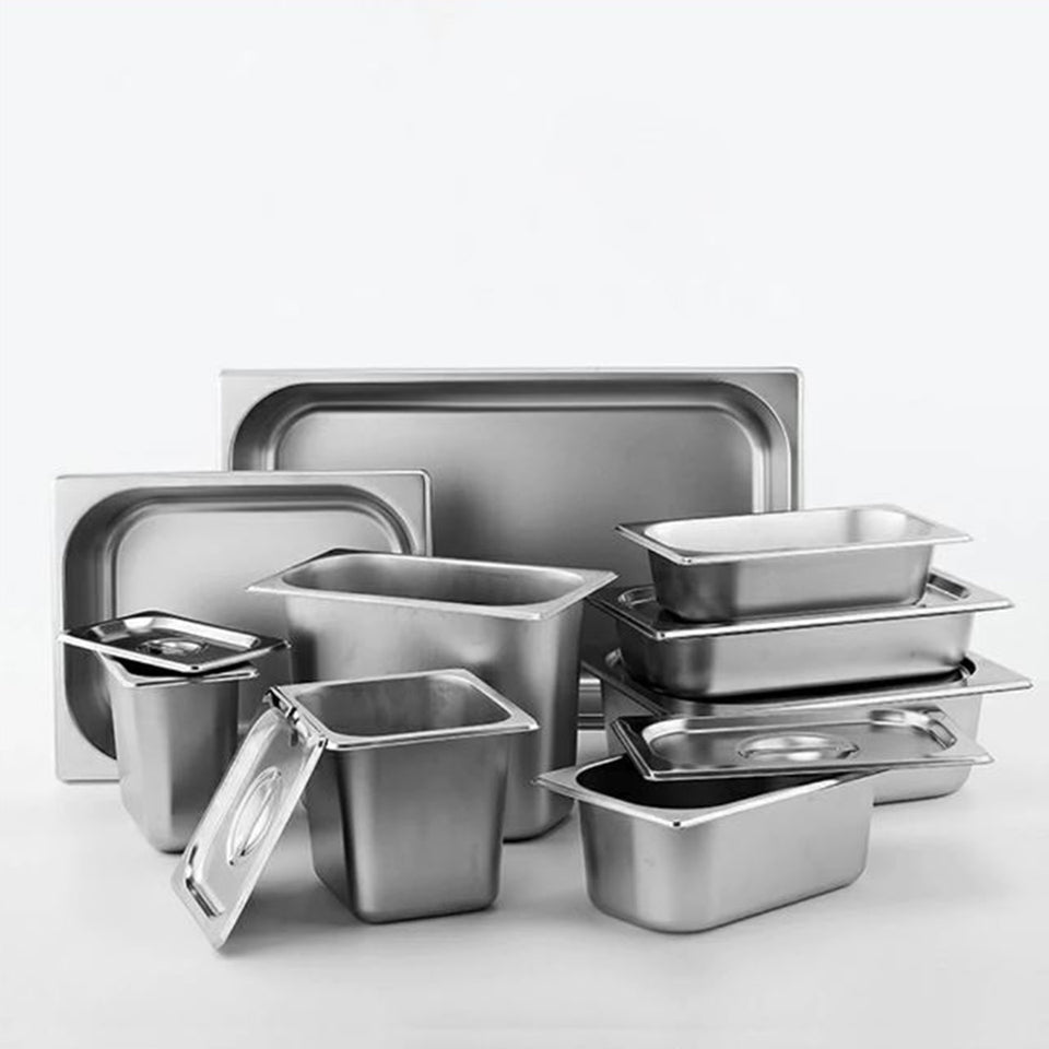 SOGA 2X Gastronorm GN Pan Full Size 1/1 GN Pan 2cm Deep Stainless Steel Tray