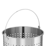 SOGA 130L 18/10 Stainless Steel Stockpot with Perforated Stock pot Basket Pasta Strainer