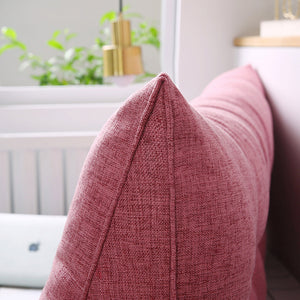 SOGA 4X 120cm Red Triangular Wedge Bed Pillow Headboard Backrest Bedside Tatami Cushion Home Decor